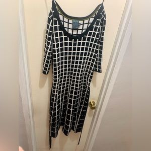 Black & White Knit Dress